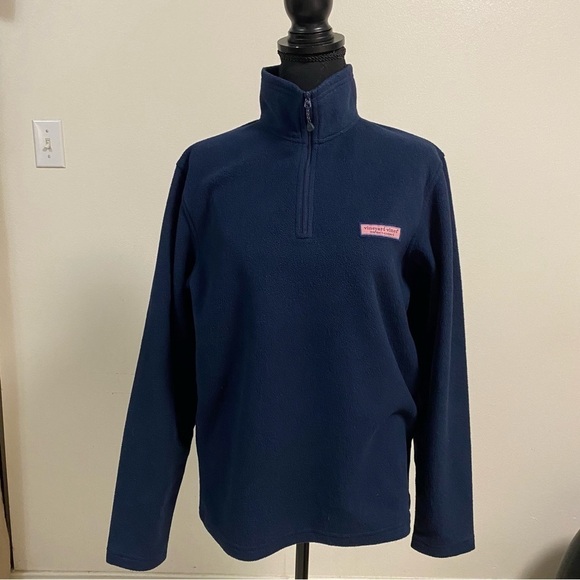 Vineyard Vines Harbor Fleece 1/4 Zip Navy Size XS - Picture 1 of 15
